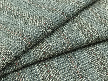 平和屋着物▽本塩沢 単衣 縞 正絹 逸品 AAAZ7821jh