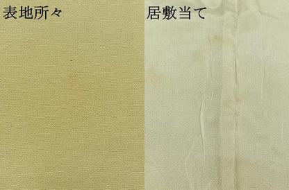 平和屋着物▽訪問着　単衣　型染め　笹竹文　正絹　逸品　AAAZ7822jh