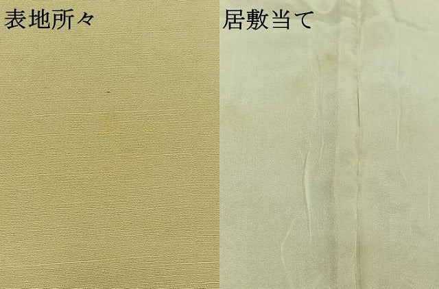 平和屋着物▽訪問着　単衣　型染め　笹竹文　正絹　逸品　AAAZ7822jh