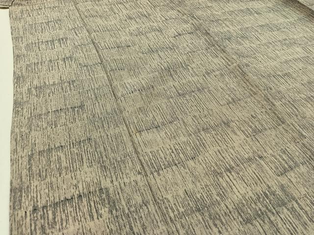 平和屋着物▽上質な小紋 単衣 横段文 正絹 逸品 AAAZ7823jh