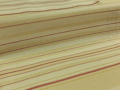 平和屋着物▽本場縞大島紬 単衣 横段文 正絹 逸品 AAAZ7828jh