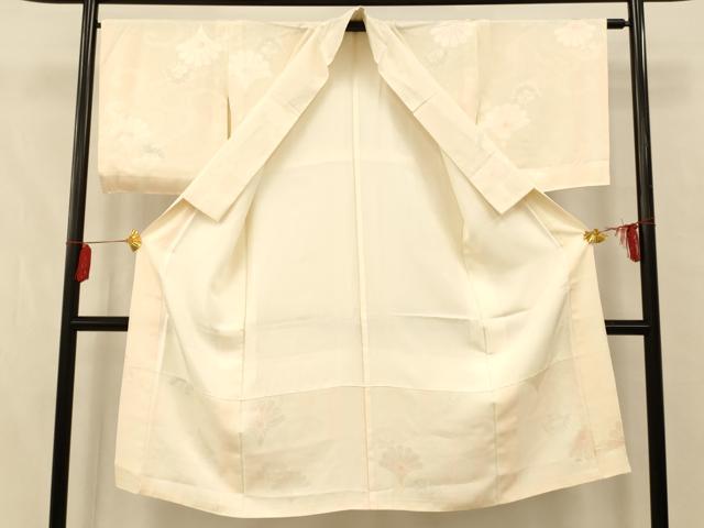 平和屋着物■長襦袢 袷 青海波草花文 暈し染め 正絹 逸品 AAAZ7857fw