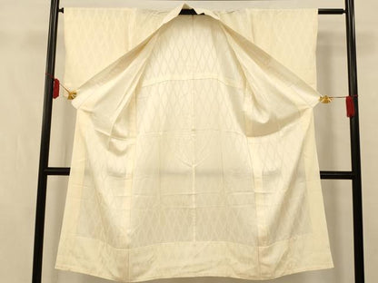 平和屋着物■長襦袢 無双仕立て 立涌地紋 正絹 逸品 AAAZ7917fw