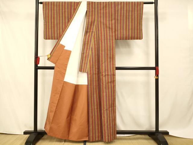 平和屋着物■上質な紬 間道 正絹 逸品 AAAZ7923fw