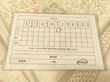 平和屋着物◎六通柄袋帯 切嵌花文 銀糸 正絹 逸品 AAAZ8023cs