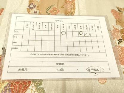 平和屋着物◎六通柄袋帯 唐織 草花文 金糸 正絹 逸品 AAAZ8049cs