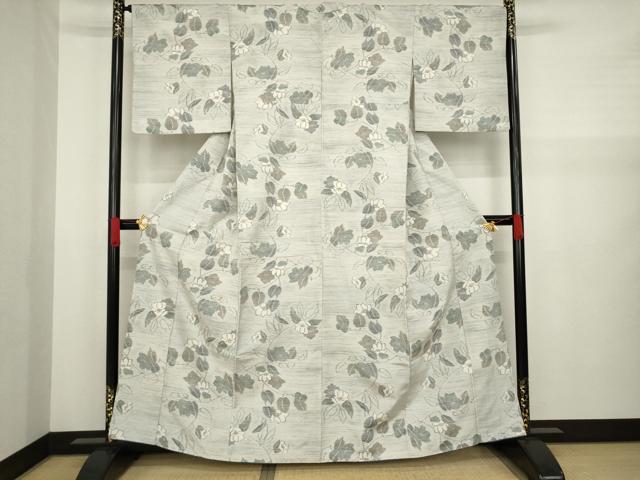 平和屋着物●上質な紬 花蔦草文 やまと誂製 正絹 逸品 AAAZ8093ck