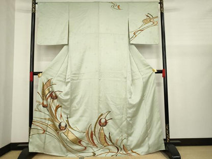 平和屋着物●訪問着　舞蝶文　金彩　正絹　逸品　AAAZ8105ck