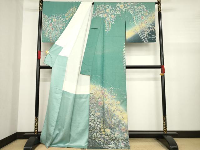平和屋着物●訪問着 作家物 辻が花 絞り 暈し染め 金彩 正絹 逸品 AAAZ8110ck