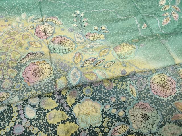 平和屋着物●訪問着 作家物 辻が花 絞り 暈し染め 金彩 正絹 逸品 AAAZ8110ck