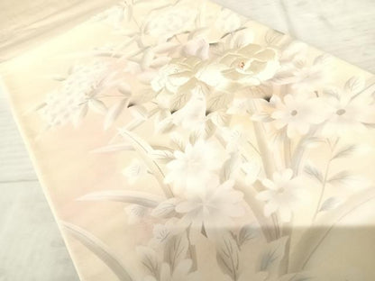 平和屋着物◎太鼓柄袋帯 刺繍 草花文 正絹 逸品 AAAZ8179yx