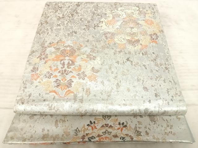 平和屋着物◎六通柄袋帯 正倉院花文 金銀糸 正絹 逸品 AAAZ8185yx