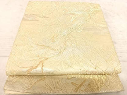 平和屋着物◎六通柄袋帯　松文　金銀糸　正絹　逸品　AAAZ8188yx