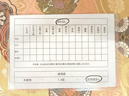 平和屋着物◎六通柄袋帯　唐織　花鳥丸文　金糸　正絹　逸品　AAAZ8194yx