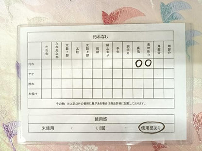 平和屋着物◎六通柄袋帯 飛鶴花文 銀糸 正絹 逸品 AAAZ8208yx