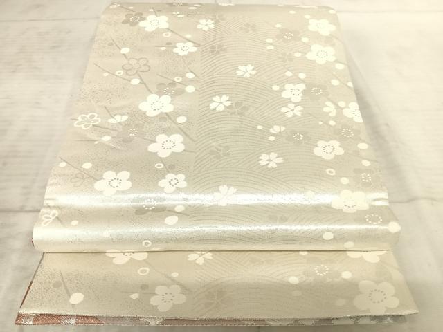 平和屋着物◎両面六通柄袋帯 檜扇花文 金銀糸 正絹 逸品 AAAZ8213yx