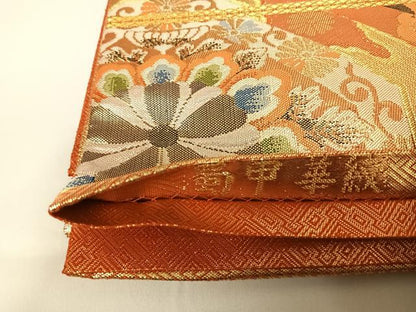 平和屋着物◎佐賀錦　六通柄袋帯　蜀甲華紋　金糸　正絹　逸品　AAAZ8252yx