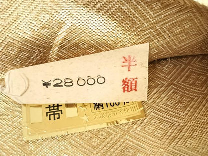 平和屋着物◎佐賀錦　六通柄袋帯　コプト花文　金糸　正絹　逸品　AAAZ8253yx