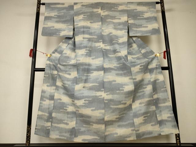 平和屋着物＊夏物　小紋　楓紋紗　霞文　正絹　逸品　AAAZ8537jd