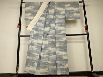 平和屋着物＊夏物　小紋　楓紋紗　霞文　正絹　逸品　AAAZ8537jd