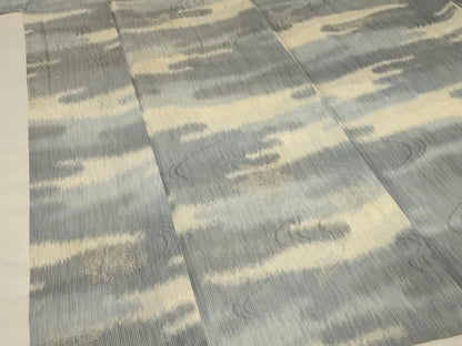 平和屋着物＊夏物　小紋　楓紋紗　霞文　正絹　逸品　AAAZ8537jd