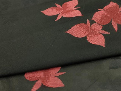 平和屋着物＊夏物 小紋 紗 舞花文 黒地 正絹 逸品 AAAZ8538jd