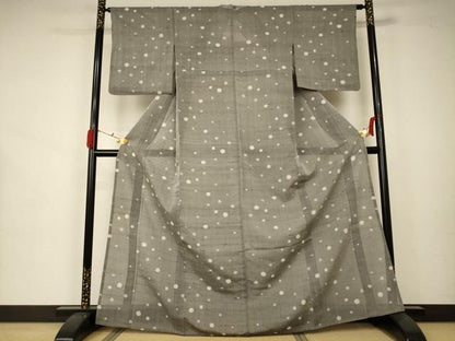 平和屋着物＊夏物 紗紬 丸文 正絹 逸品 AAAZ8539jd