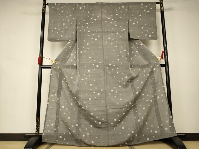 平和屋着物＊夏物 紗紬 丸文 正絹 逸品 AAAZ8539jd
