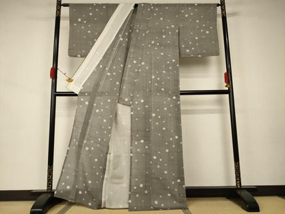 平和屋着物＊夏物 紗紬 丸文 正絹 逸品 AAAZ8539jd