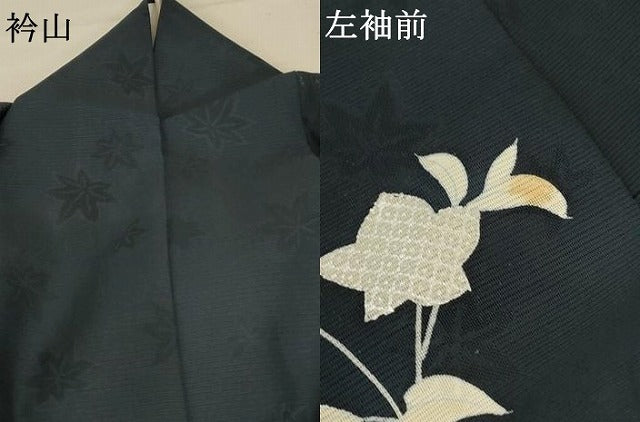 平和屋着物＊夏物 訪問着 絽 草花文 銀彩 正絹 逸品 AAAZ8540jd