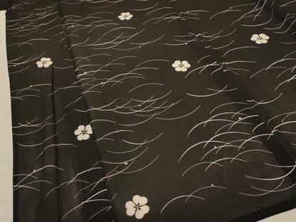 平和屋着物＊夏物 小紋 絽 芝花文 正絹 逸品 AAAZ8550jd