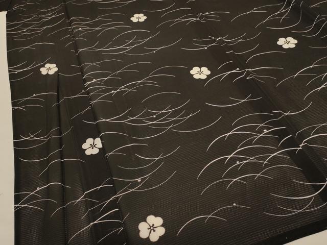 平和屋着物＊夏物 小紋 絽 芝花文 正絹 逸品 AAAZ8550jd