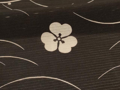 平和屋着物＊夏物 小紋 絽 芝花文 正絹 逸品 AAAZ8550jd