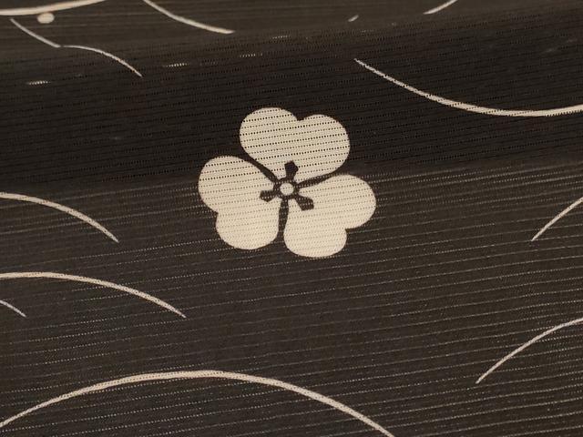 平和屋着物＊夏物 小紋 絽 芝花文 正絹 逸品 AAAZ8550jd