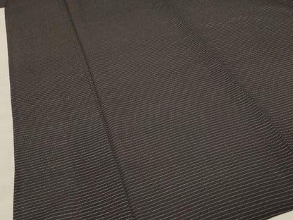 平和屋着物＊夏物 小紋 紗 横段文 銀糸 正絹 逸品 AAAZ8555jd