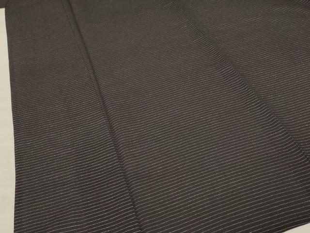 平和屋着物＊夏物 小紋 紗 横段文 銀糸 正絹 逸品 AAAZ8555jd