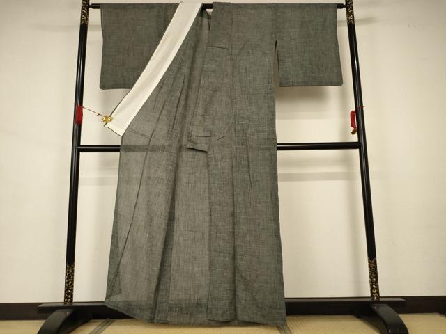 平和屋着物＊夏物 小紋 紗 霞文 正絹 逸品 AAAZ8558jd
