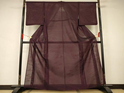 平和屋着物＊夏物 小紋 紗 流水文 正絹 逸品 AAAZ8560jd