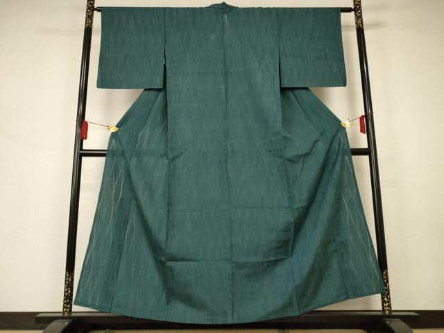 平和屋着物＊夏物 小紋 絽 よろけ縞 正絹 逸品 AAAZ8566jd