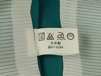 平和屋着物＊夏物 色無地 絽 青緑色 洗える着物 AAAZ8571jd
