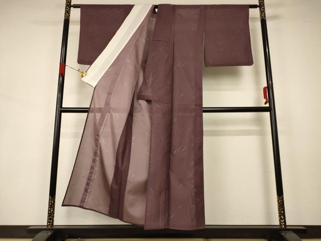 平和屋着物＊夏物 色無地 絽 煤竹色 洗える着物 AAAZ8573jd