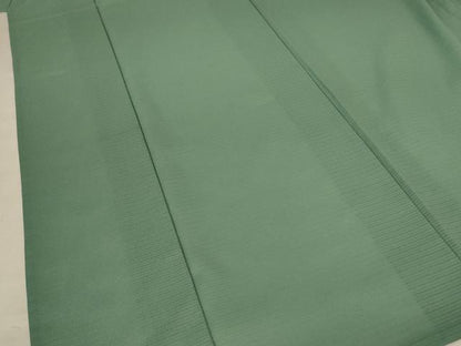 平和屋着物＊夏物 色無地 絽 老竹色 洗える着物 AAAZ8574jd
