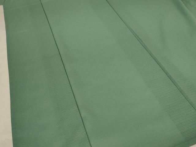 平和屋着物＊夏物 色無地 絽 老竹色 洗える着物 AAAZ8574jd