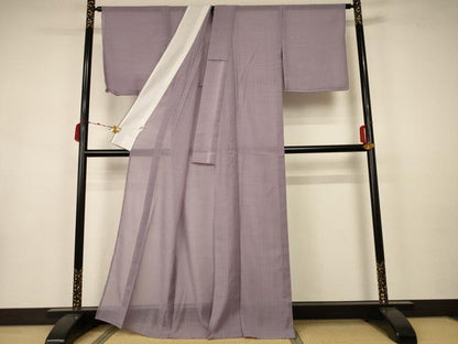 平和屋着物＊夏物 色無地 紗 鳩羽鼠色 洗える着物 未使用 AAAZ8579jd