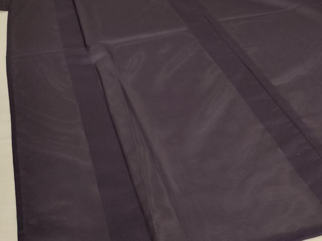 平和屋着物＊夏物 色無地 絽 紫黒色 洗える着物 AAAZ8583jd
