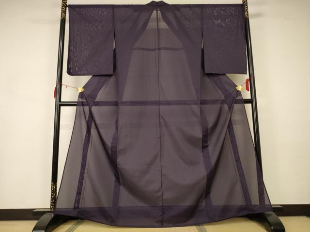 平和屋着物＊夏物 色無地 絽 濃鼠色 洗える着物 未使用 AAAZ8586jd
