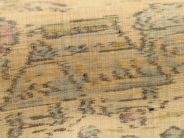 平和屋着物■上質な紬　風景文　正絹　逸品　AAAZ8632nf