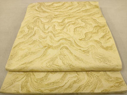 平和屋着物◎六通柄袋帯　流水文　銀糸　正絹　逸品　AAAZ8751dt