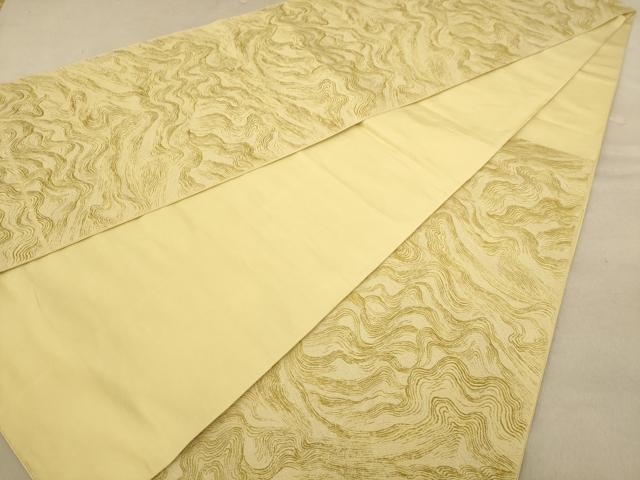 平和屋着物◎六通柄袋帯　流水文　銀糸　正絹　逸品　AAAZ8751dt