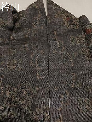 平和屋着物●本場大島紬　カタス9マルキ　草花文　正絹　逸品　AAAZ8852ph